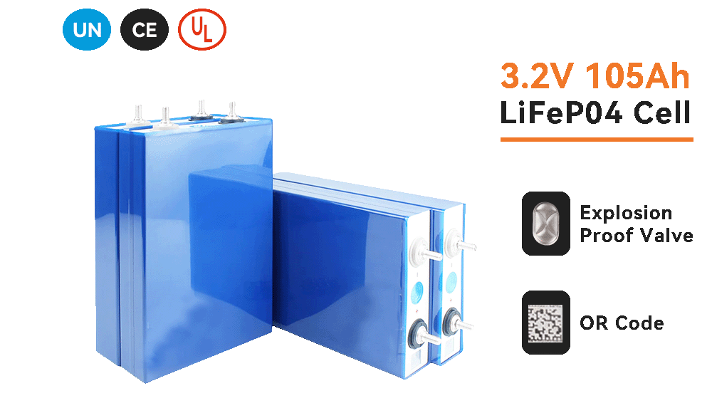 105Ah Battery Grade A LiFePO4 Prismatic Cells
