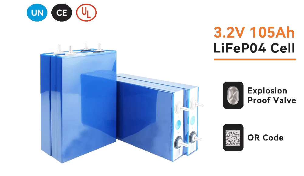 105Ah Battery Grade A LiFePO4 Prismatic Cells