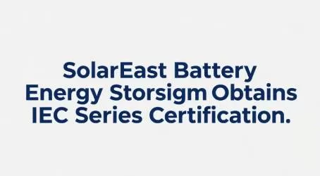 SolarEast Battery Energy Storage System Obtains IEC62933 Series Certification