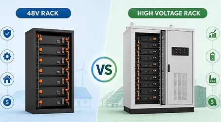 High Voltage Battery Rack vs 48V Rack: What’s the Difference?