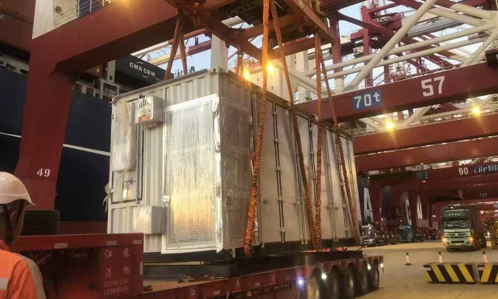 A 3.34 MWh containerized liquid-cooled energy storage system has been shipped to the United States.