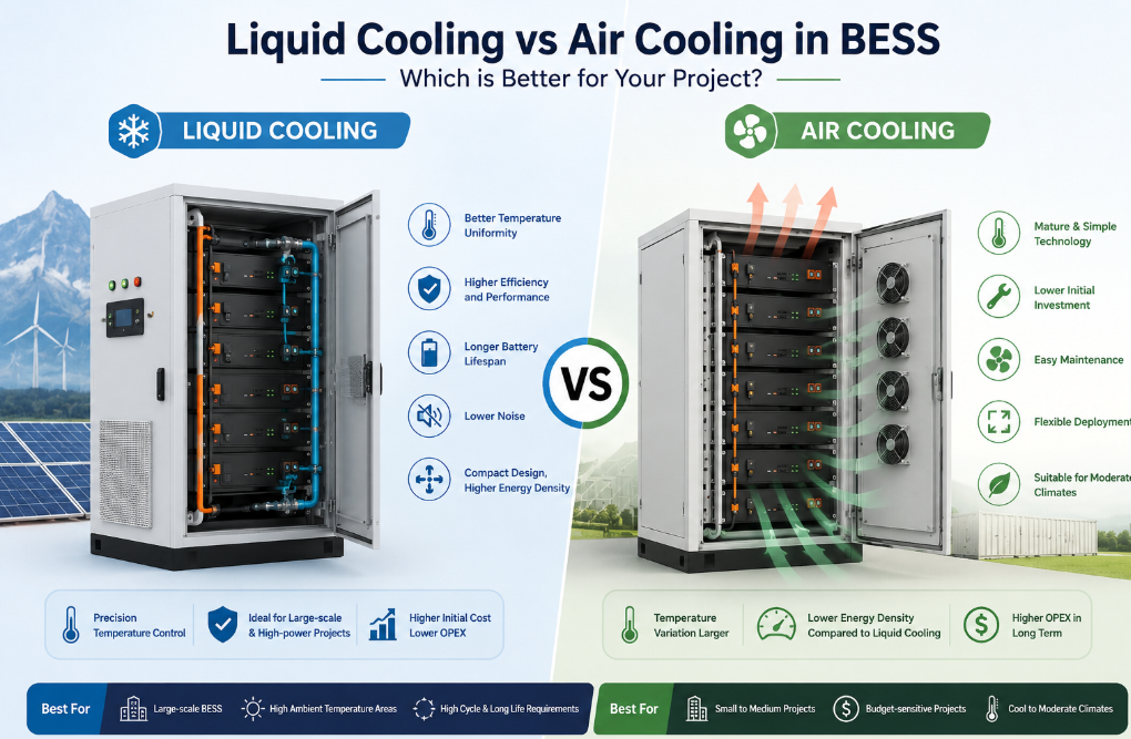 Liquid Cooling vs Air Cooling in BESS: Which is Better for Your Project?cid=40
